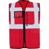 KORNTEX HI-VIS KXMF BERLIN / Reflexná multifunkčná vesta - red XL