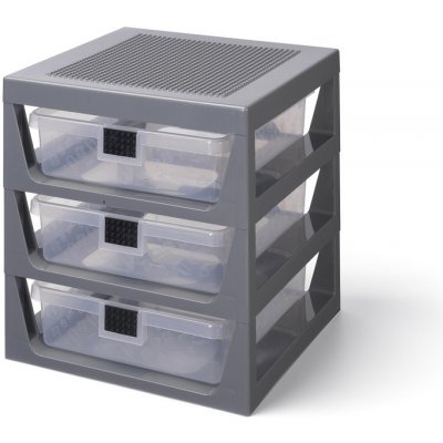 LEGO Storage organizér se třemi zásuvkami 4095 Organizér šedá