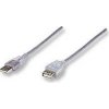 Manhattan Hi-Speed USB Extension Cable A-A M/F 4,5m Translucent Silver 340502