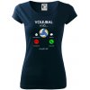 Volejbal volá - Dámske tričko Pure - M ( Tmavomodrá (veľmi tmavá - skoro čierna) )