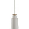 TRILUM Závesné svietidlo KILT Mini,1xE27, 230VAC, D160x285mm, biela+jaseň