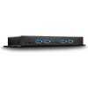 Hub USB 3.1 Gen.2 Typ C, 7 Port, 3x USB C, 4x USB A, kovový, s ext. adaptérom a úchytmi, kábel 0.6m
