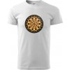 Terč na šípky - Klasické pánske tričko vyššej gramáže - L ( Biela )