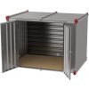 Skladový skládací kontejner 3000x2200x2200 s dvoukřídlými dveřmi v boční stěně