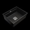 Gamma Decor 6050, 1-komorový granitový drez 600x500x220 mm, čierna škvrnitá, GMA-ZLE000109