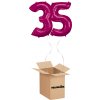 HeliumKing Balónový box - Narodeninové číslo 35 ružový 86 cm