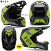 Fox V1 Lean helmet, grey/yellow, L