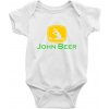 John Beer jeleň s pivom - Body dojčenské s krátkym rukávom - Krátký r. 12-18 mes ( Biela )