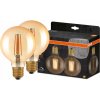 Osram 2PAK LED dekoratívna žiarovka E27 G95 6,5W 55W 725lm 2700K Warm 300° Filament Dimmable Vintage 1906