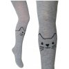 Detské pančuchy pre dievča mačička sivé