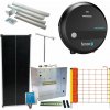 Expert sada solárneho ohradníka - Kompletná prenosná schránka + 4J zdroj, 100 W panel, sieť pre ovce 90 cm