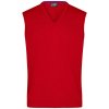 James & Nicholson pánsky sveter bez rukávov JN657 Červená