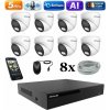 Amiko IP 8 kamerový set, 5Mpix, Ai, Dl, Dome (1500K8) (Amiko)