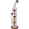Čierny Leaf® cylinder bong 3x Tree perkolátor 39 cm Farba: Jantárová