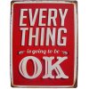 Retro tabuľa EVERY THING is going to be OK (dekoračná tabuľka - optimizmus)