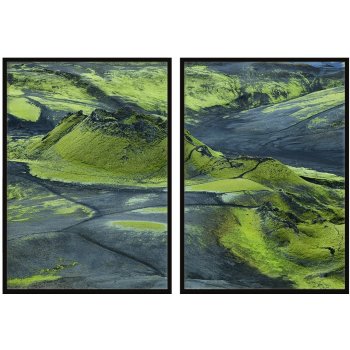 Obraz plagáty V ráme 53x73cm Diptych Island P757