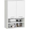 Ak furniture Závesná kúpeľňová skrinka Fin W64 2D 64 cm biela