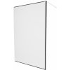 MEXEN/S - KIOTO Sprchová zástena WALK-IN 120 x 200, transparent/čierny vzor 8 mm, biela 800-120-101-20-70