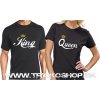 Duo čierne King Queen 1 (Tričká pre páry)