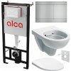 Alcadrain Set modulu do sádrokartonu, WC Geberit Selnova, sedátka a tlačítka FUN-INOX, nerez 1 set
