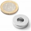 SOLLAU Neodymový magnet medzikružie D 20/8 mm, H 5 mm, N38, ponikelovaný