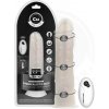 Cock miller - dildo with suction cup, lights and vibration with remote control white 19.5 cm