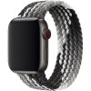 eses Pletený navliekací remienok pre Apple Watch 38 mm/40 mm/41 mm/42 mm - veľkosť M Farba: biela - šedá - čierna
