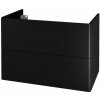 Mereo Siena, kúpeľňová skrinka 80 cm, čierna mat