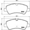 Sada brzdových platničiek kotúčovej brzdy BREMBO P 24 160