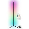 LVT RGB+W LED stojatá lampa s diaľkovým ovládačom 20W 140cm čierna PL0297