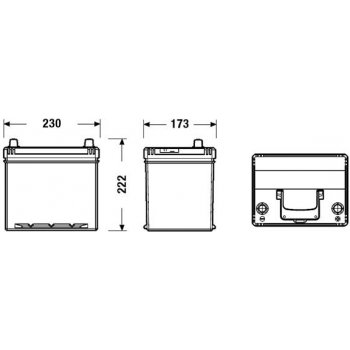 Exide Excell 12V 60Ah 390A EB604