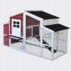 Tectake králikáreň dvojposchodová s odpočívadlom 226 x 77 x 95,5 cm