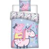 Posteľné obliečky Peppa Pig na koníku