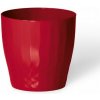 Kvetináč plast červený 17 cm x 17 cm x 16,5 cm