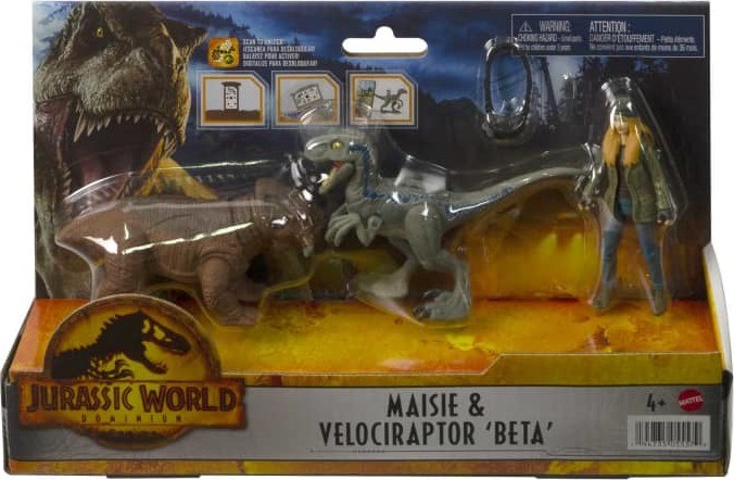 MATTEL Jurský svet: Nadvláda Maisie a Velociraptor Beta