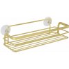 BISK Erga NIAGARA, kúpeľňová polička na prísavky, zlatá lesklá, ERG-08350