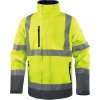 DELTA TRACK / Unisex reflexná nepremokavá parka - fluo žltá/sivá XL