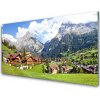 Nástenný panel Domy hora krajina 100x50 cm