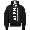 Alpha Industries zimná bunda MA-1 ZH BACK PRINT black/white Veľkosť: L, Farba: čierna