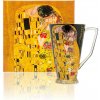 HOME ELEMENTS Porcelánový hrnček Klimt Bozk čierny 500 ml