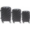 Sada 3 kufrov škrupinových LA3 čierna