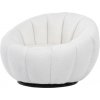 Kreslo relaxačné AK-341 WT2 látka biela Bouclé, otočné