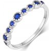 Sofia strieborný prsteň s modrými zirkómi CORZA98903