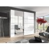 Bývaj s nami SK, BETKA 56 šatníková skriňa so zrkadlom, biely lesk 22981656 LTD