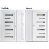 Dvojkrídlové vchodove dvere plastové Soft 6100+Panel Plný, Biela/Biela, 130x200 cm, ľavé