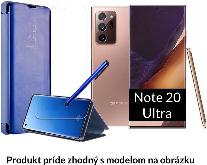 Púzdro Luxria Clear View Samsung: Galaxy Note 20 Modré