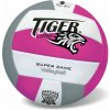 Kožená volejbalová lopta Fluo Tiger fialová veľkosť 5