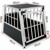 Prepravná, prenosná, hliníková krabica, veľká klietka pre psa, 65x85x69cm.