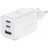 SWWISTEN sieťový adaptér GaN 2x USB-C 65 W PD + 1x USB-A 18 W QC, biely 22071400