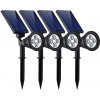 LEDSolar 4, solárne vonkajšie svetlo do zeme 4 ks, 4 LED, bezdrôtové, iPRO, 1 W, studená